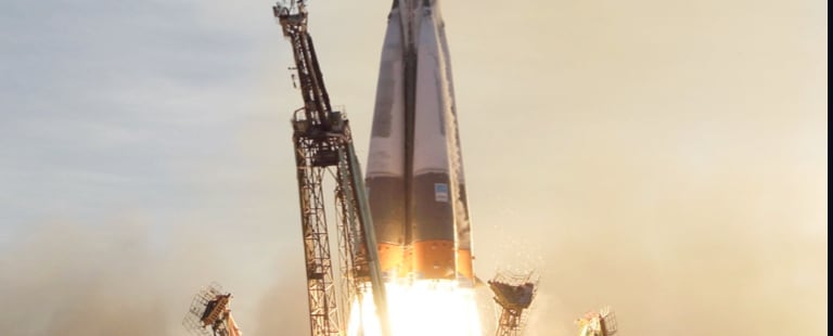 space rocket lifting off